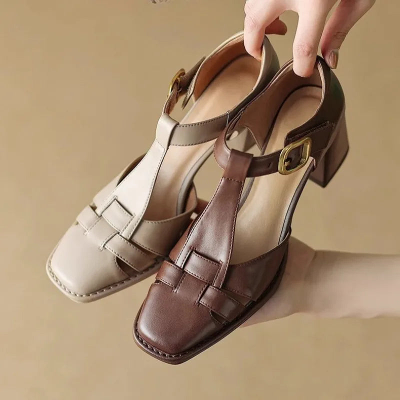 NL-474 KADIN TOPUKLU SANDALET